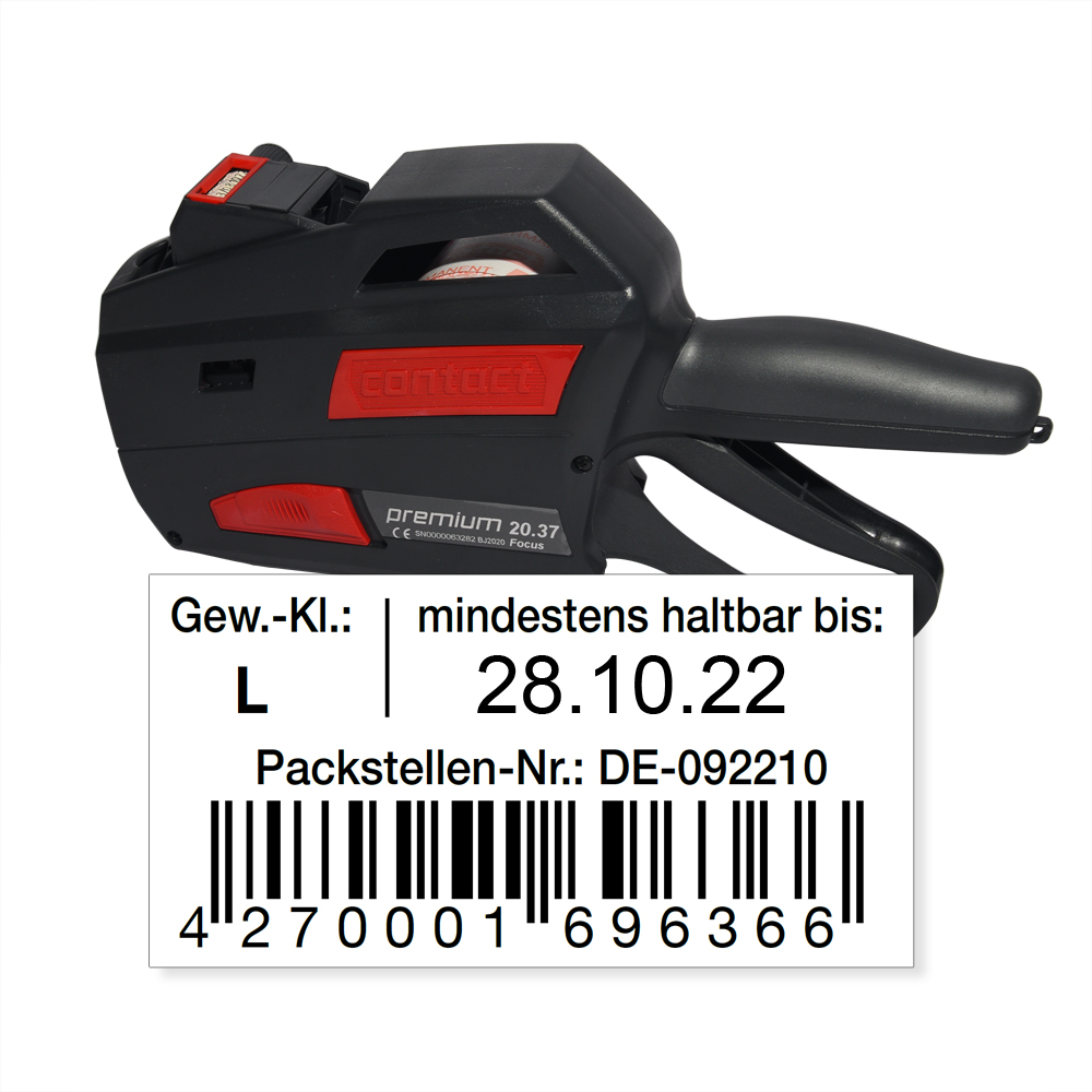 Illustration for: contact premium egg 20.37: hand labelling for egg cartons