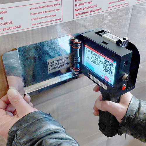 Illustration for: CUNU 254 handheld direct printer, up to 25.4 mm