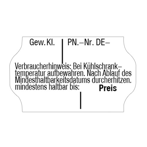 Illustration for: Eggs: packing station, best-before, grade and price – 32 × 19 mm