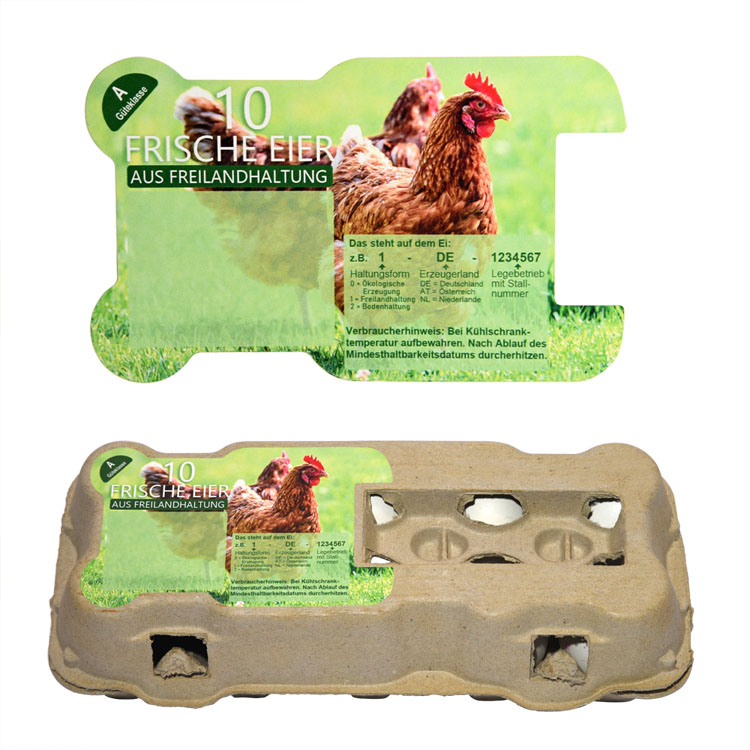 Illustration for: 120 × 73 mm labels for TopView 10-egg cartons