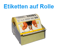 Sortiment: Rollenetiketten mit Hinweisen oder eigenem Motiv