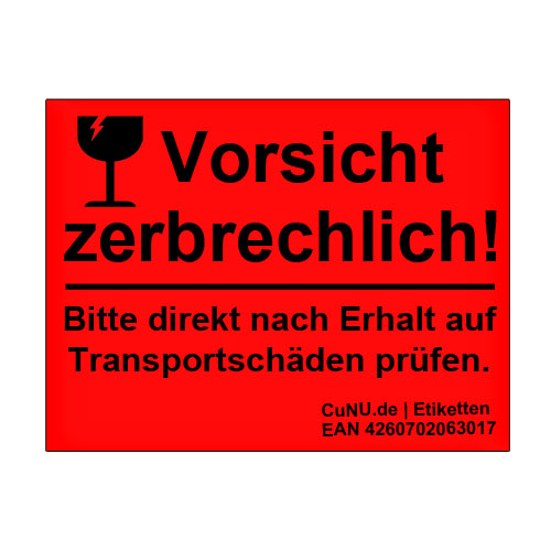 Illustration for: Fragile-content shipping labels – 37 × 28 mm