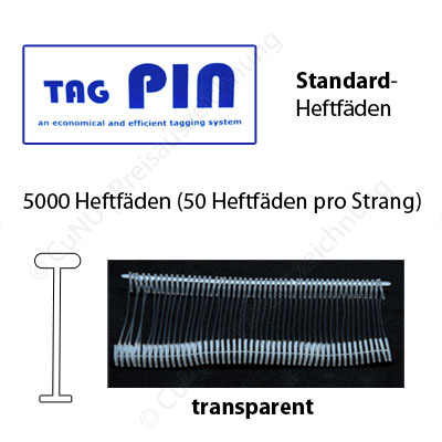Standard Heftfäden TagPin für Standard-Textilpistolen | Länge wählbar 15mm, 25mm, 40mm, 65mm, 125mm