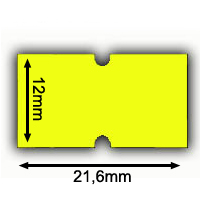 neongelbe Lochetiketten 21x12mm - gelbe rechteckige Loch-Etiketten 21x12 gut klebend