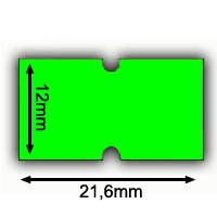 neongrüne Lochetiketten 21x12mm - grüne rechteckige Loch-Etiketten 21x12 gut klebend