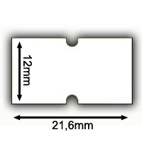 weiße Lochetiketten 21x12mm (21,6 x 12mm) - rechteckige Loch-Etiketten 21x12 gut klebend