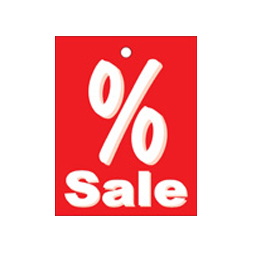 Aktionsetiketten Prozent Sale - 500 Einzeletiketten im Format 40x50mm (Druck einseitig)