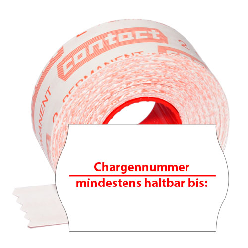 25x16mm Mindesthaltbarkeitsdatum und Chargennummer Etiketten, mindestens haltbar bis: