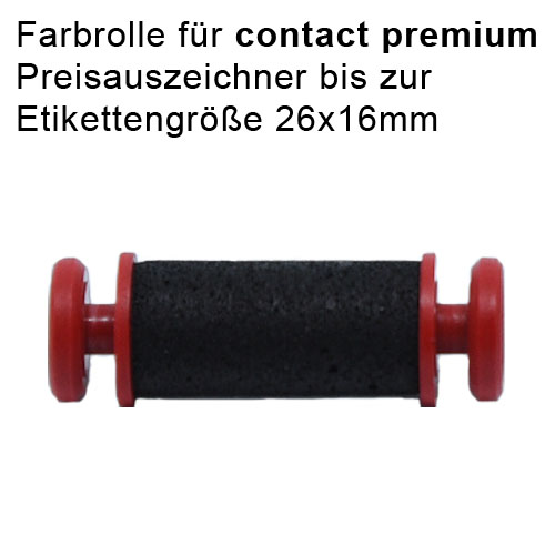 Farbrollen, Tinte, Stempelkissen für contact premium Preisauszeichner für bis zu 26x16mm Etikettengröße