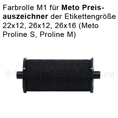 Farbrollen für Meto Preisauszeichner für bis zu 26x16mm Etikettengröße (Meto Proline S, Meto Proline M)
