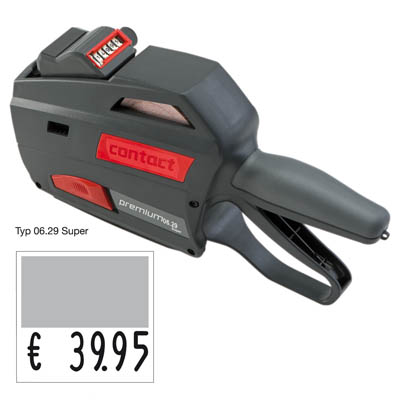 Etikettiergerät mit großen Zahlen, contact premium 06.29 Super, für 29x28mm Preisetiketten, Bild 2