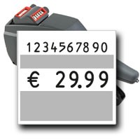 Etikettiergerät contact premium 16.29, Handauszeichner für Preise, Nummern auf 29x28mm Etiketten