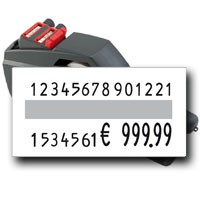 Etikettierer für lange Nummern, contact premium 28.37, Nummern-Codierung auf 37x19mm Preisetiketten