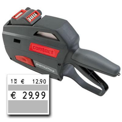 Auszeichner für Grundpreise, contact premium 16.29 GP, Grundpreisauszeichnung auf 29x28mm Etiketten, Bild 2