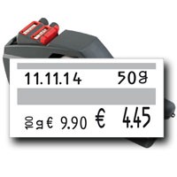 Preisauszeichner für Füllmengen und Grundpreise, contact 26.37 GP für Fleischer, Bäcker, Metzger, 37x19mm
