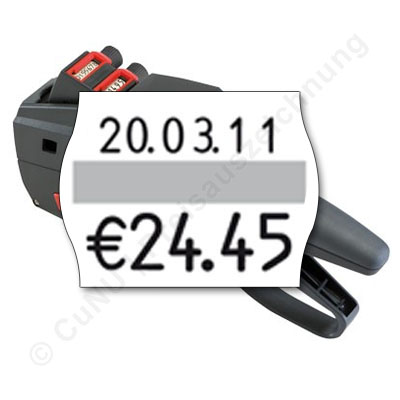 zweizeiliger Preisauszeichner und Datum-Auszeichner für 22x16mm Etiketten, contact premium 11.22DT