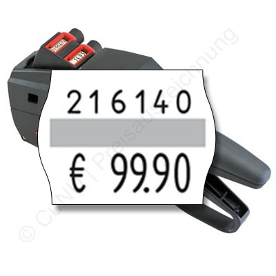 zweizeiliger Preisauszeichner für 22x16mm Etiketten, contact premium 12.22 Handauszeichner