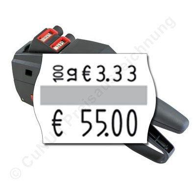 zweizeiliger Grundpreis-Auszeichner für 22x16mm Etiketten, contact premium 12.22 GP für Grundpreise