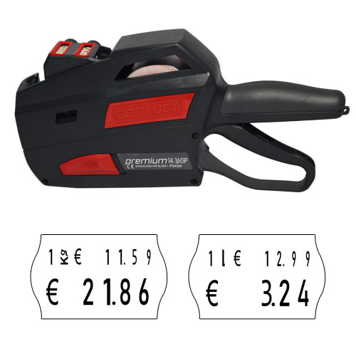 contact Etikettierer für Grundpreise und Stückpreise, contact premium 14.16 GP, für 25x16mm Etiketten