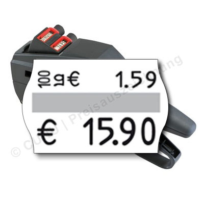zweizeiliger Grundpreis Auszeichner contact premium 26.16-14 GP für Etiketten mit dem Maß 26x16mm