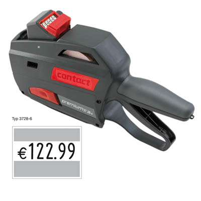 Etikettierer mit großen Zahlen, Großdruck-Preisauszeichner contact premium 3728-6, für 37x28mm Etiketten, Bild 2