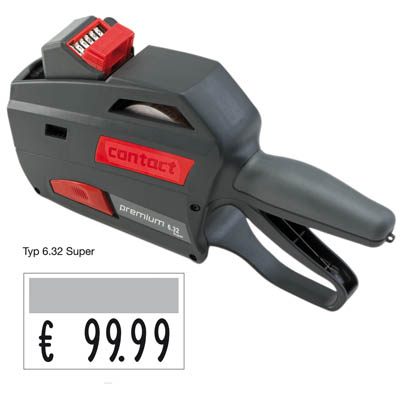 Auszeichner mit großen Zahlen, contact premium 6.32 Super, für 32x19mm Etiketten, Bild 2