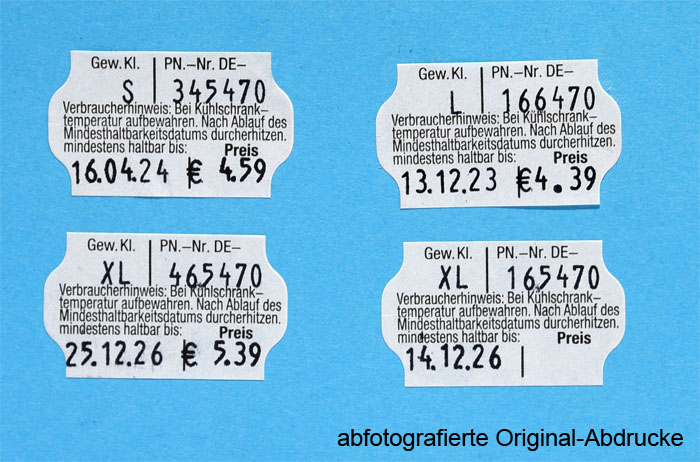 contact Preisauszeichner für Eier -Kartons, MHD, Packstellennummer, Gewichtsklasse und VK-Preis, Bild 4