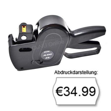 Preisauszeichner mit großen Zahlen, Sato Judo 26x16-XL, 6 extra große Zeichen für Preisabdrucke, für 26x16mm Etiketten