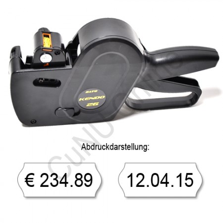 Sato Preisauszeichner "Kendo 26x12-6", Handauszeichner für Preise und Datum, für 26x12mm Preisetiketten