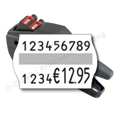 Auszeichner für Artikelnummern, contact premium 18.16, Preis und Artikelnummern auf 25x16mm Etiketten