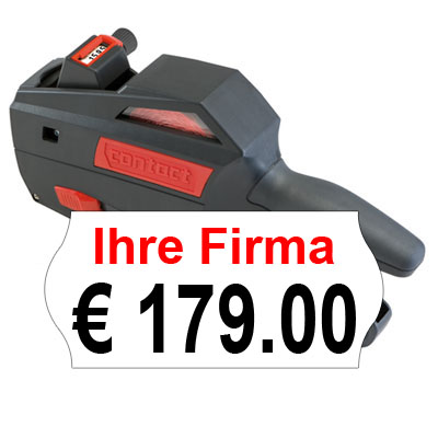 Preisauszeichner contact premium 6.26 für Preisangaben in Euro auf 26x12mm Preisetiketten, 6 Druckstellen für Preise, Bild 3