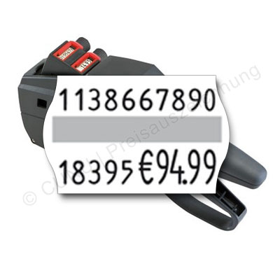 Artikelnummer auszeichnen, Preis-auszeichnung mit dem contact premium 20.16 für 25x16mm Etiketten