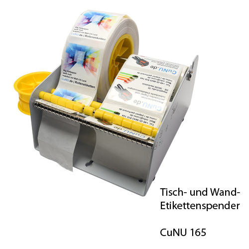 CUNU 165 - Etikettenspender für Wand und Tisch für eine oder mehrere Rollen Etiketten (bis 165mm)