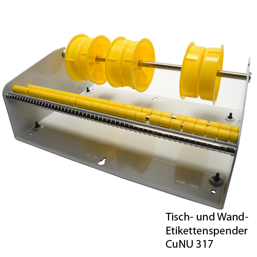 CUNU 317 - Etikettenspender für Wand und Tisch für mehrere Rollen Etiketten (bis 317mm Gesamtbreite), Bild 2