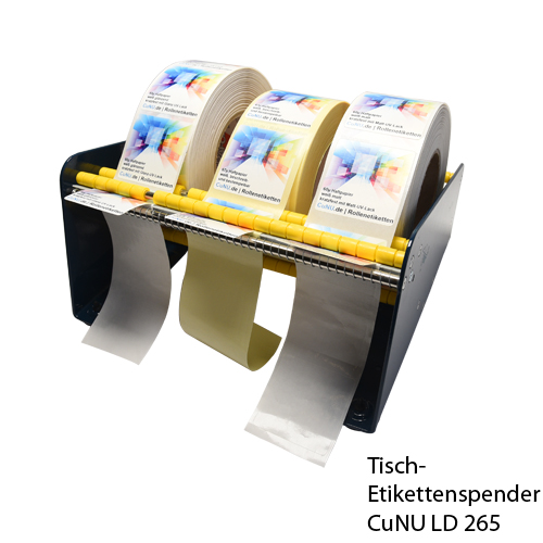 Tisch-Etiketten-Spender CuNU LD 265 für eine oder mehrere Rollen bis ges. 265mm Breite