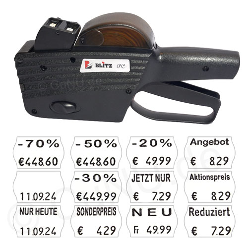 Blitz Auszeichner für Promotion / Werbung / Aktionspreise auf 26x16mm Etiketten