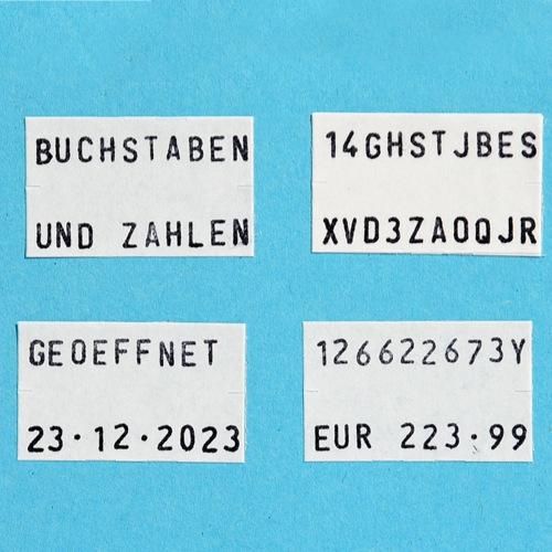 Blitz C20A integrale - zweizeiliger Auszeichner mit Buchstaben und Zahlen für 26x16mm Etiketten, Bild 3