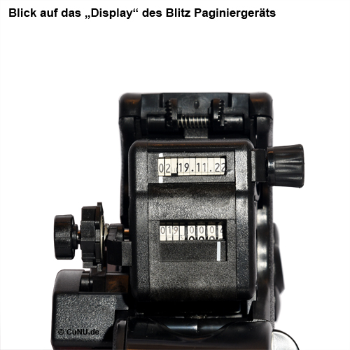 Paginiergerät Blitz 3219-1144, mitzählender Stempel-Auszeichner für 32x19mm Etiketten, Bild 4