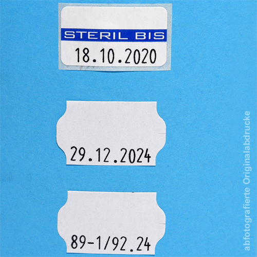 Steril bis Etiketten - Sterilisationskennzeichnung und Dokumentation - Steriletiketten HACCP, Bild 5