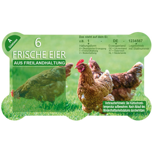 Freiform Aufkleber auf Rolle für 6er Eierschachtel CDL-Omnipac TopCom - alle Haltungsformen, Bild 4