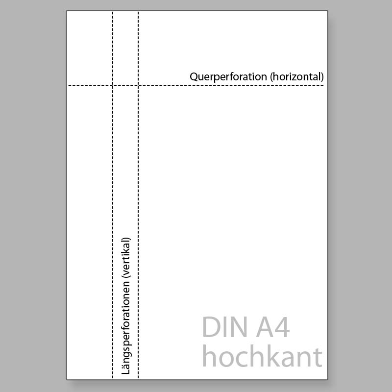 individuell perforiertes Papier - VE: 100 Blatt DIN A4 inkl. Word-Vorlage