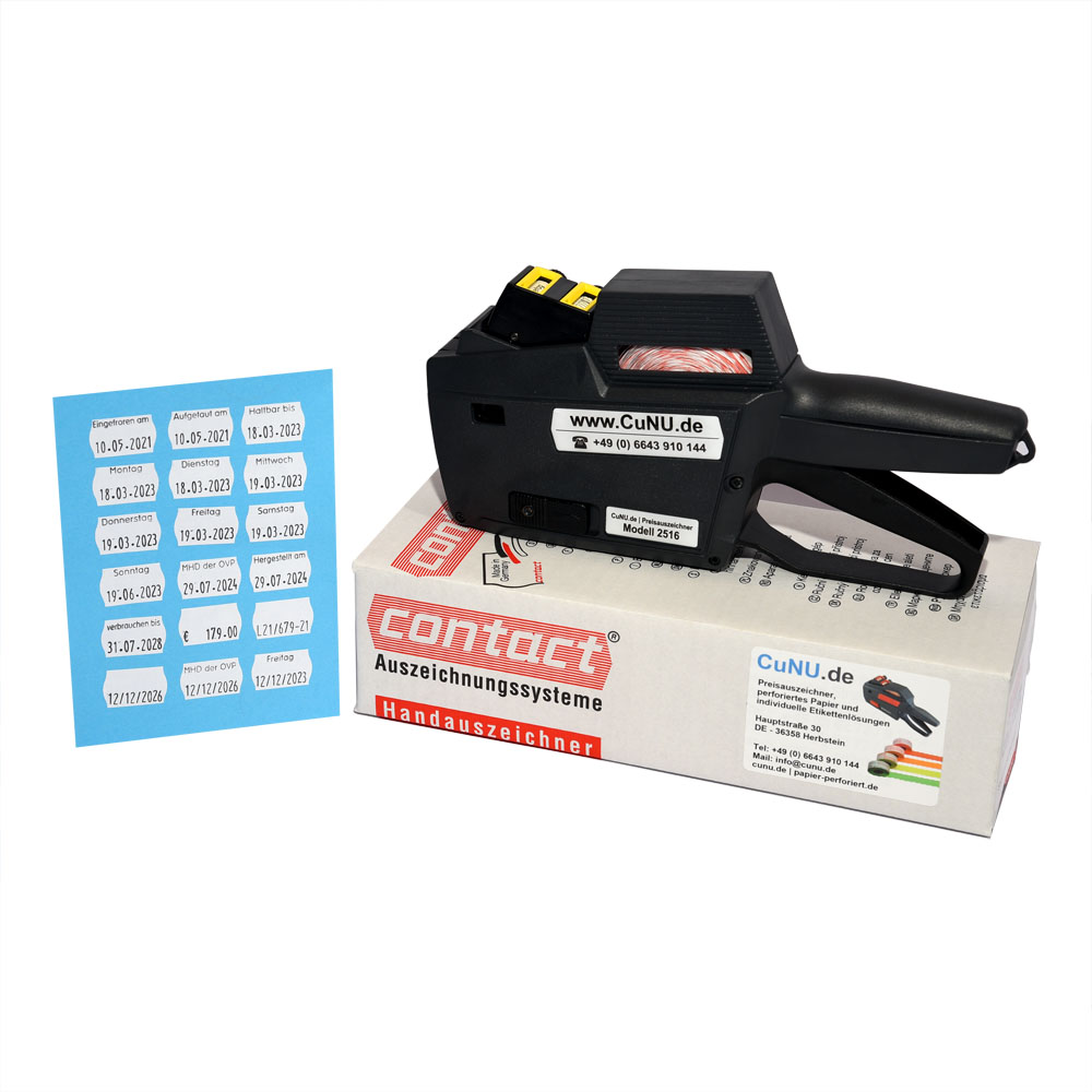 CUNU Modell C2516 Gastro Auszeichner für HACCP, Wochentage uvm., Bild 4