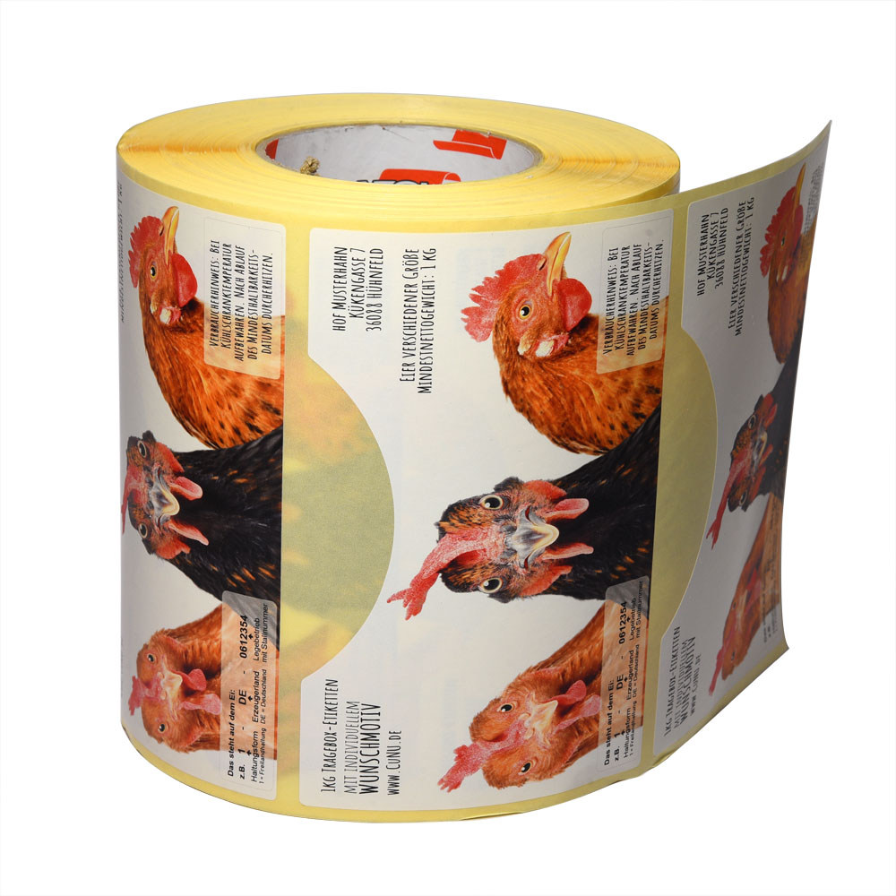 Etiketten für die 1kg Box, Trageboxetiketten auf Rolle mit ihrem Wunschmotiv, Bild 2