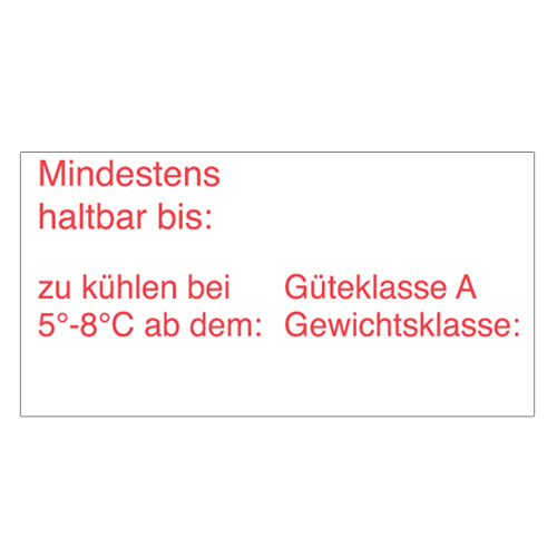 1000 Eierschachteletiketten für MHD, Kühldatum, Gewichtsklasse, Güteklasse A