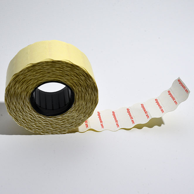 1500 Handauszeichneretiketten mit Aufdruck "abgepackt am:", Bild 2