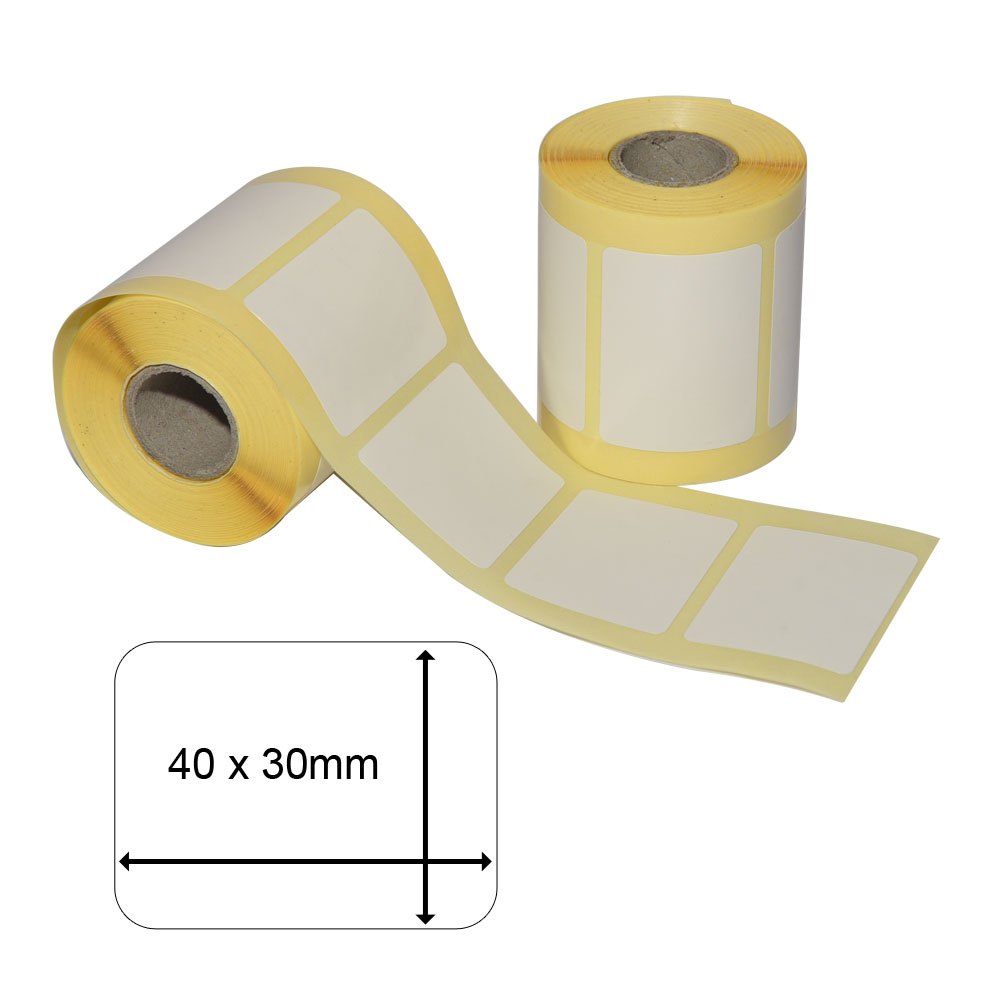 350 Thermoetiketten für mobile Etikettendrucker 40x30mm