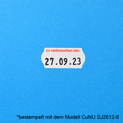 1500 Auszeichneretiketten für Verbrauchsdatum mit Aufdruck "zu verbrauchen bis:", Bild 2