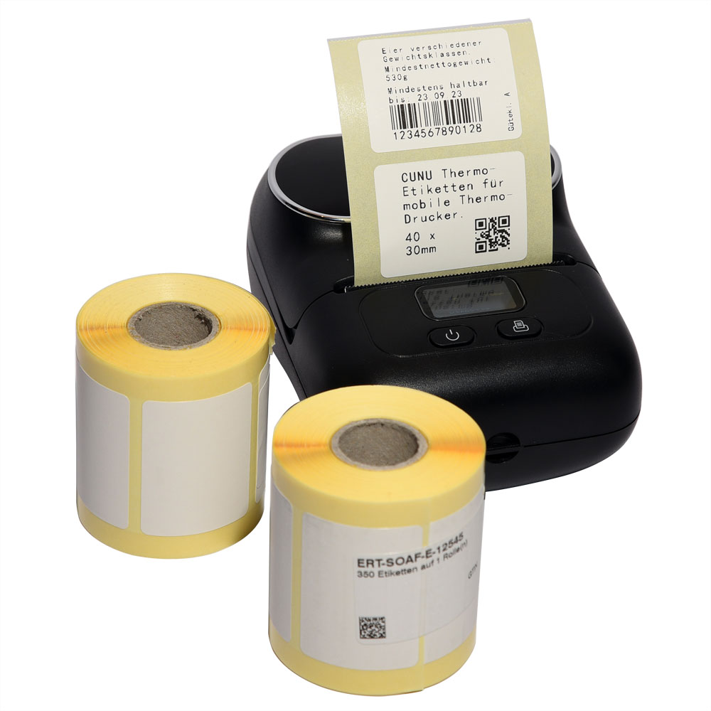 mobiler Etikettendrucker M110 Bluetooth inkl. 1050 Thermoetiketten 40x30mm