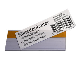 SONDERPOSTEN - 100 transparente Etikettenhalter zum Ankleben für 70x39mm Etiketten, Bild 2