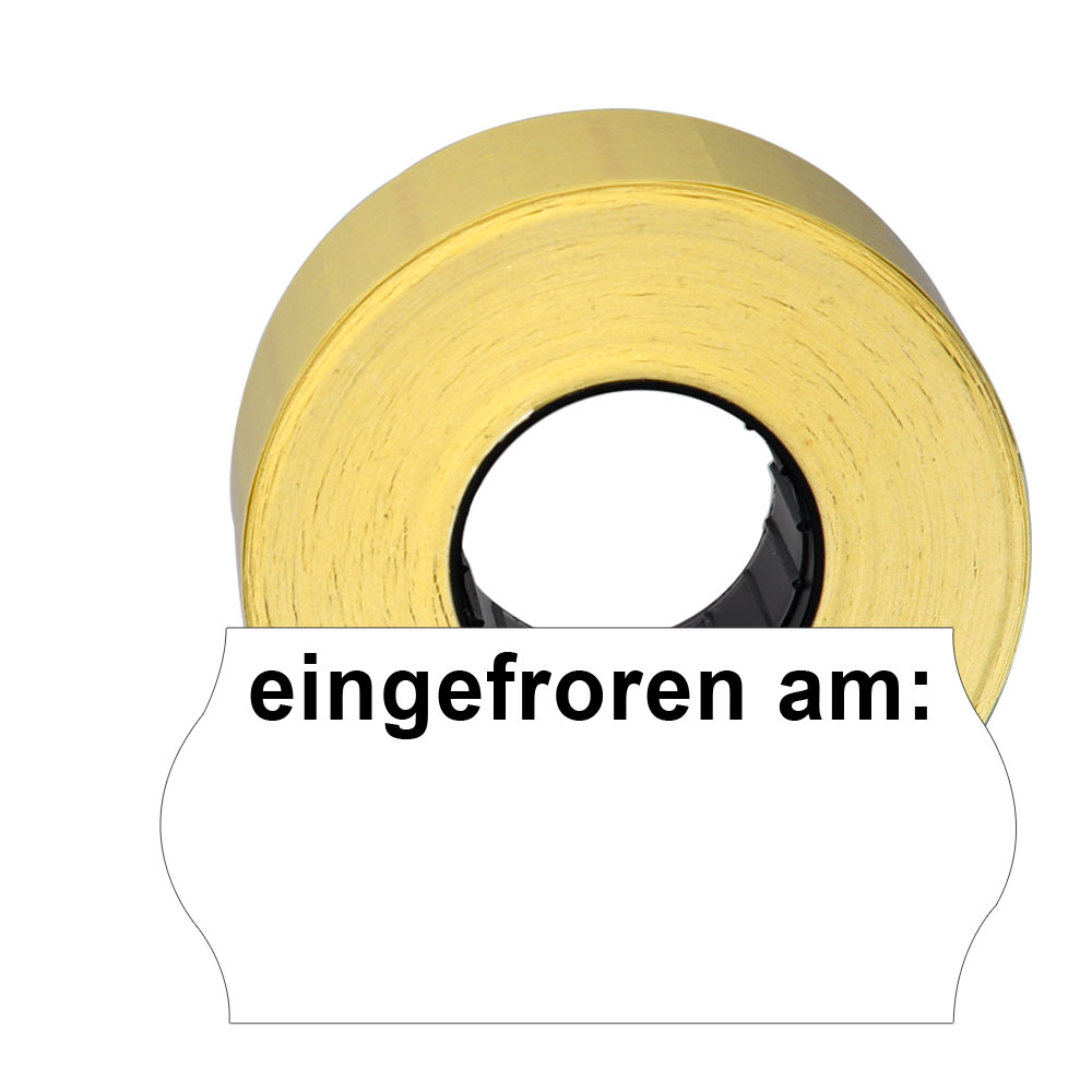 1500 Tiefkühletiketten mit Aufdruck eingefroren am: